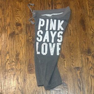 Victoria's Secret Gray and Pink Sweatpants